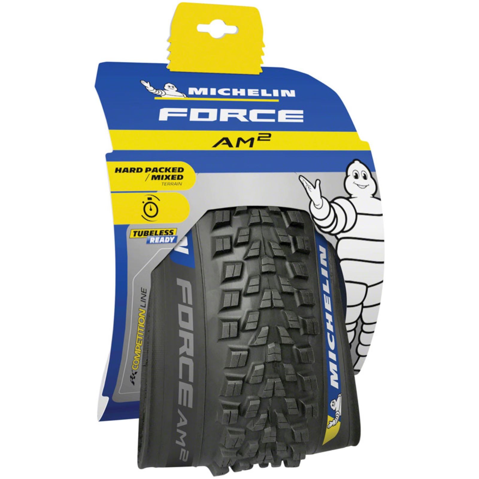 Michelin – Bicycle Force AM2 Competition Bike Tire 27.5″x2.40 – Black 02069