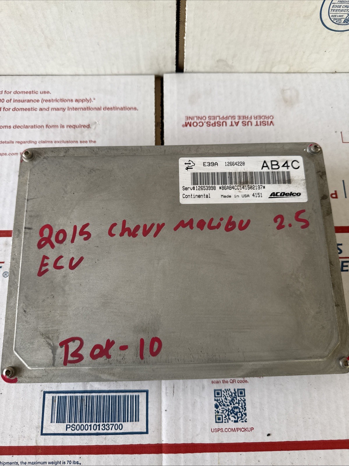 13 14 15 16 CHEVROLET MALIBU ENGINE COMPUTER ECU ECM 12653998 AB4C OEM