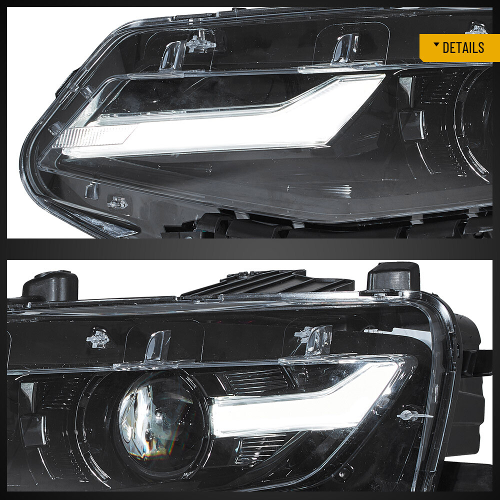 VLAND Projector LED Headlights w/Sequential For 2019-2024 Chevrolet Chevy Camaro