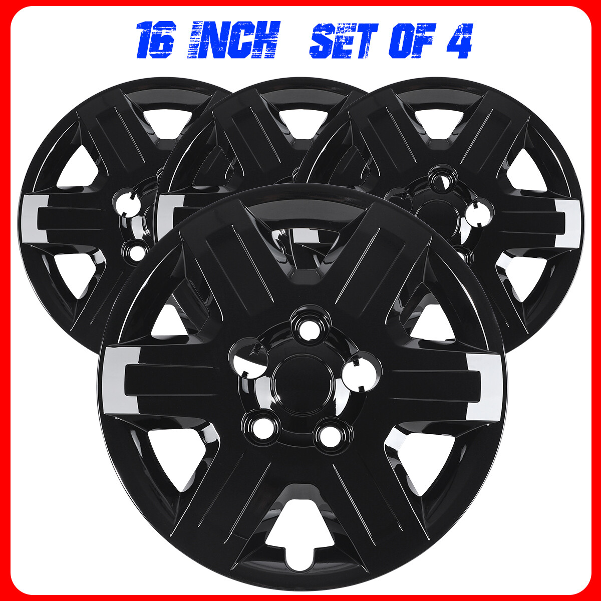16″ Set of 4 Bolt-On Hubcap For 2008-2016 DODGE GRAND CARAVAN Wheel Covers Steel