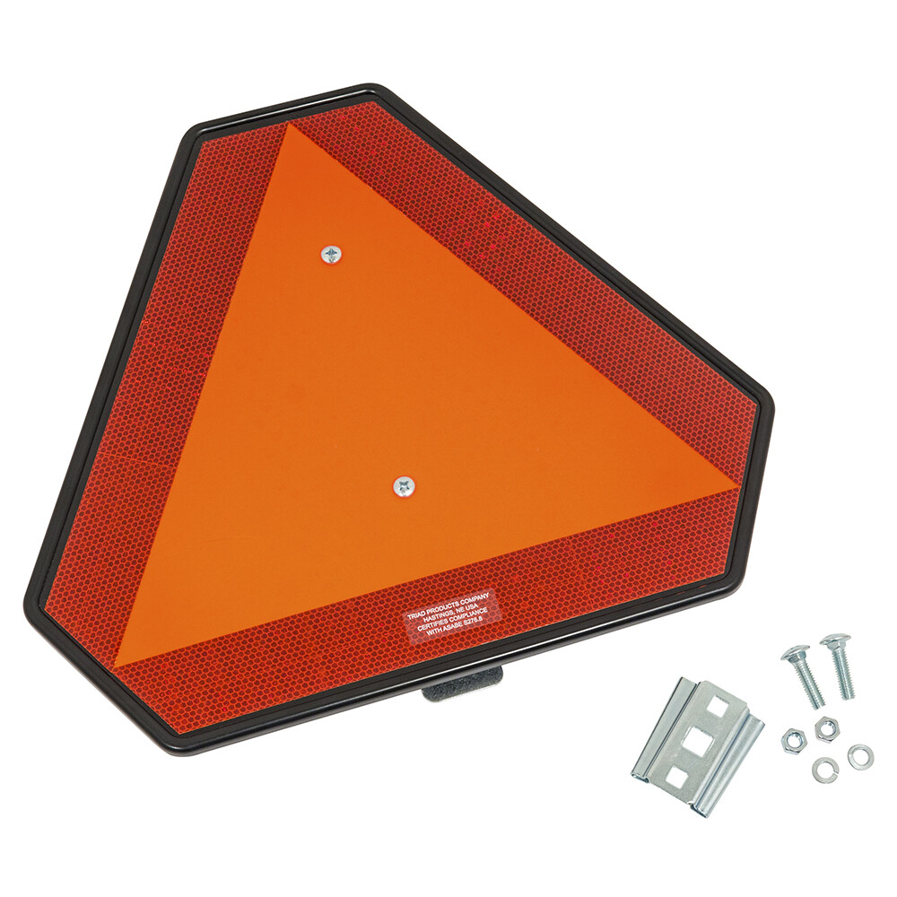 Plastic Slow Moving Vehicle Triangle with Spade Mount Kit