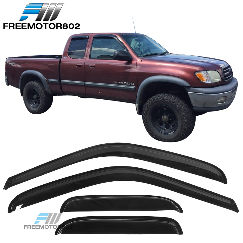 Fits 00-06 Toyota Tundra Extended Cab Slim Style Window Visor Rain Sun Guard 4PC