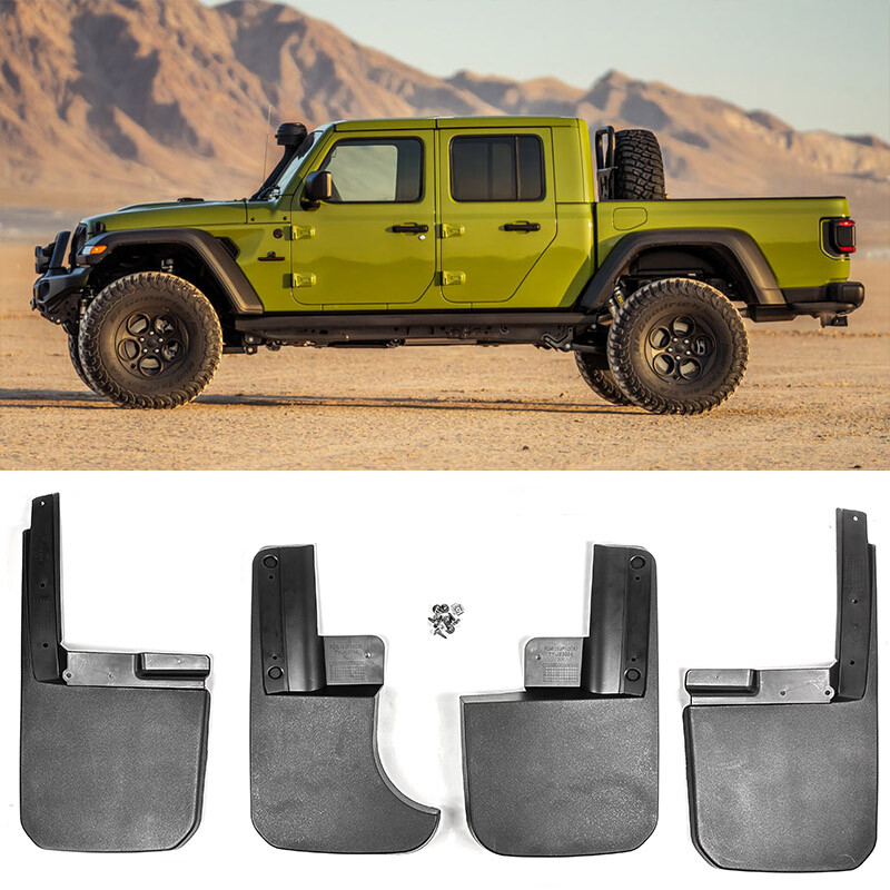 4 Pcs OE Factory Fitment Splash Mud Guards Flaps For 20-Up Jeep Gladiator JT