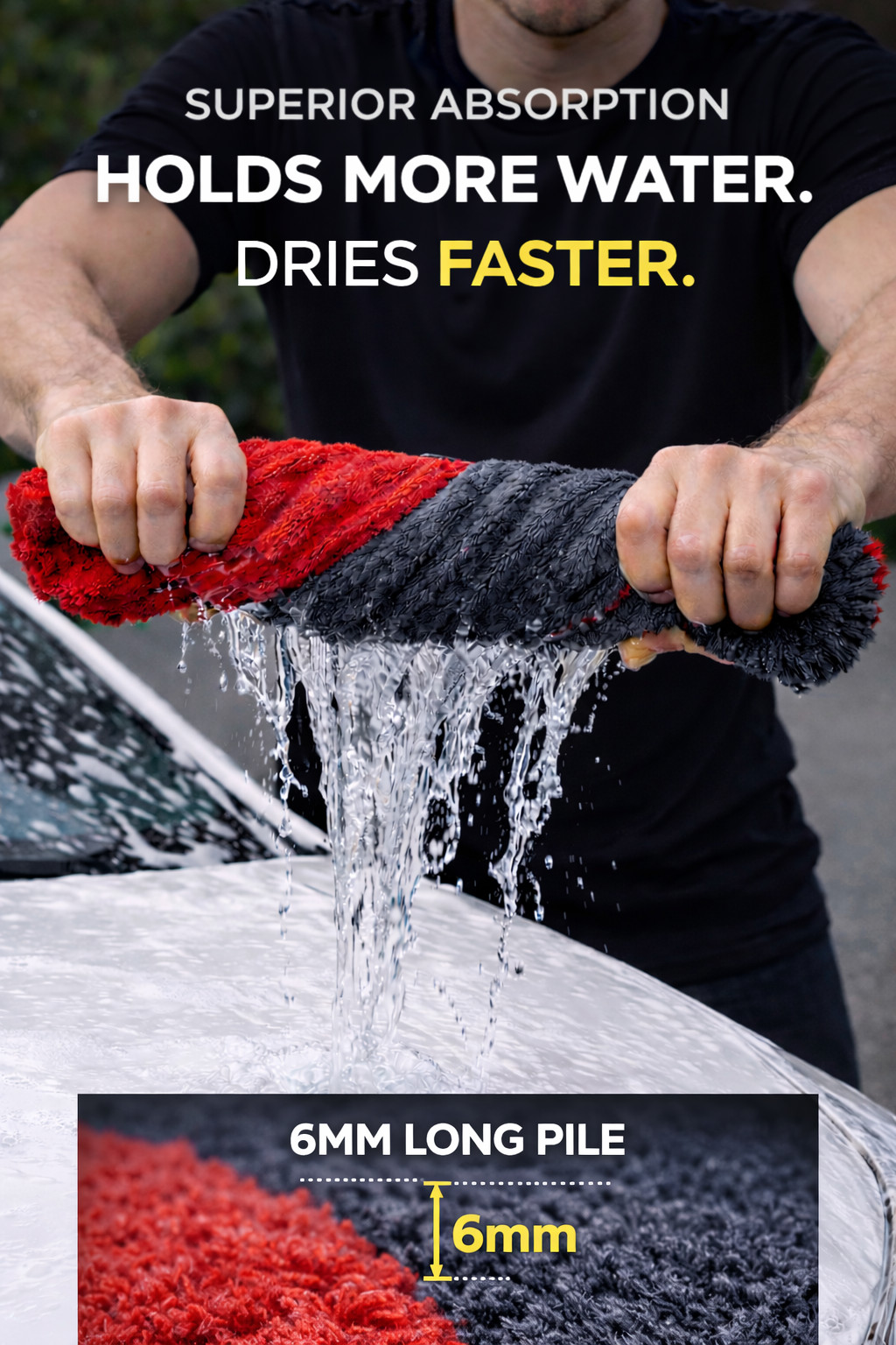 Drying Towel 18×24 Microfiber Ultra-Absorbent,Streak-free Twisted Terry 2 Pack