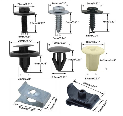 For Toyota Engine Splash Shield Fender Bumper Screw Clips Rivet Fastener 50PCS