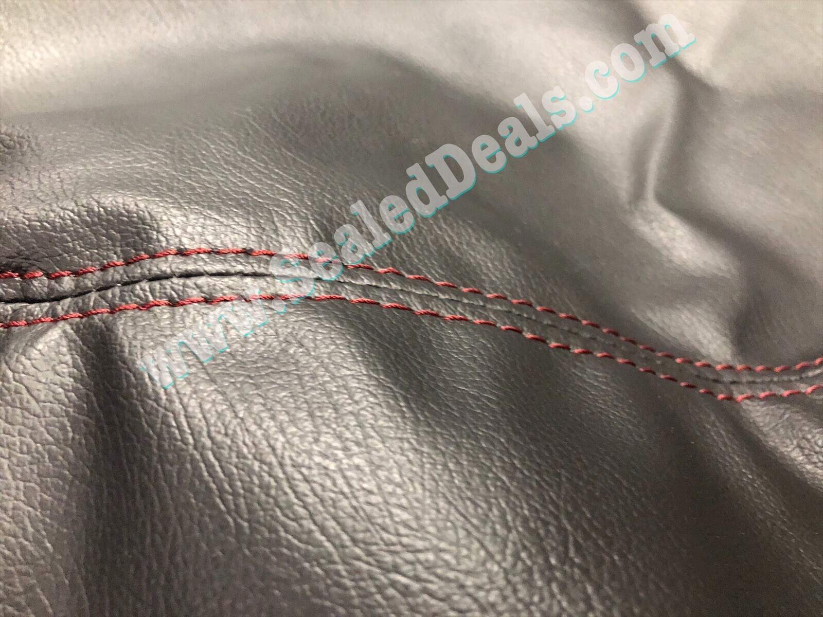Black & Medium Red Leather Seat Covers Upgrade for 2015-2023 Dodge Challenger