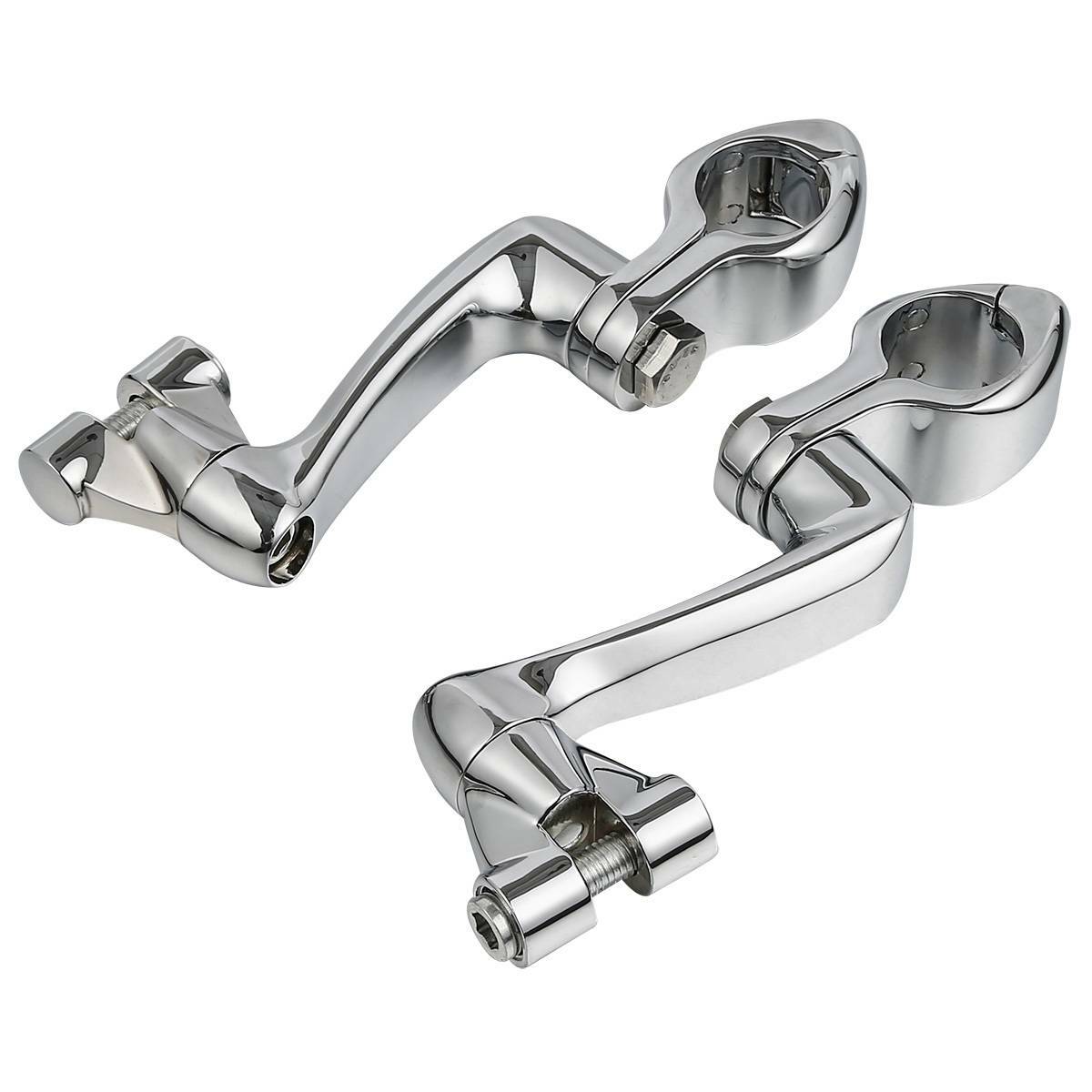1 1/4″ Adjustable Engine Guard Highway Foot pegs Mount Fit For Harley Road Glide