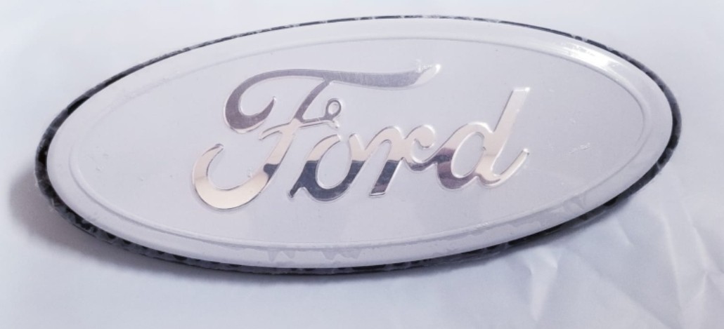 1PCc FORD WHITE & BLACK EMBLEM OVAL 9 INCH LOGO Grille & Tailgate Badge 2004-16