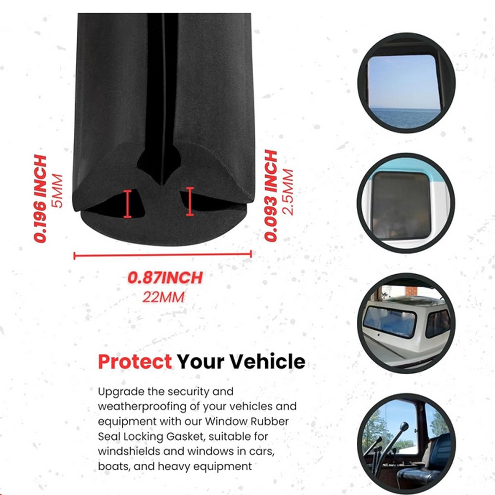 10Ft Replacement RV Slide-In Bulb Rubber Seal Strip Gasket Camper Travel Trailer