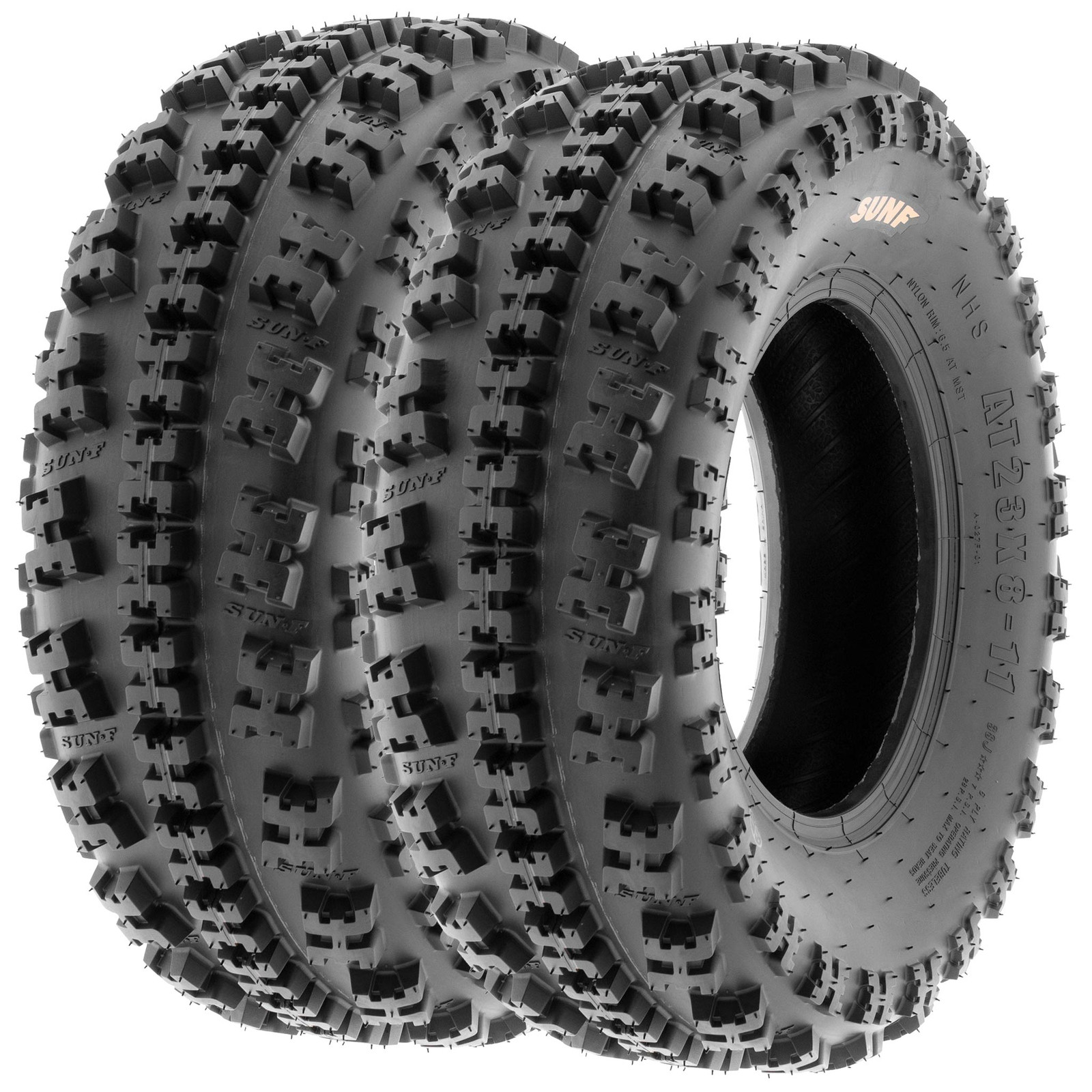 SunF 22×7-10 22x7x10 22-7-10 6PR Quad ATV UTV All Trail AT Tires A027 [Set of 2]