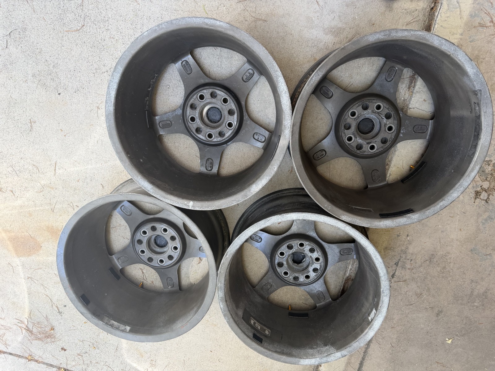 1998-2004 -Four (4) C5 Corvette 17X8.5 Magnesium Wheels For Square Setup 17Lb Ea