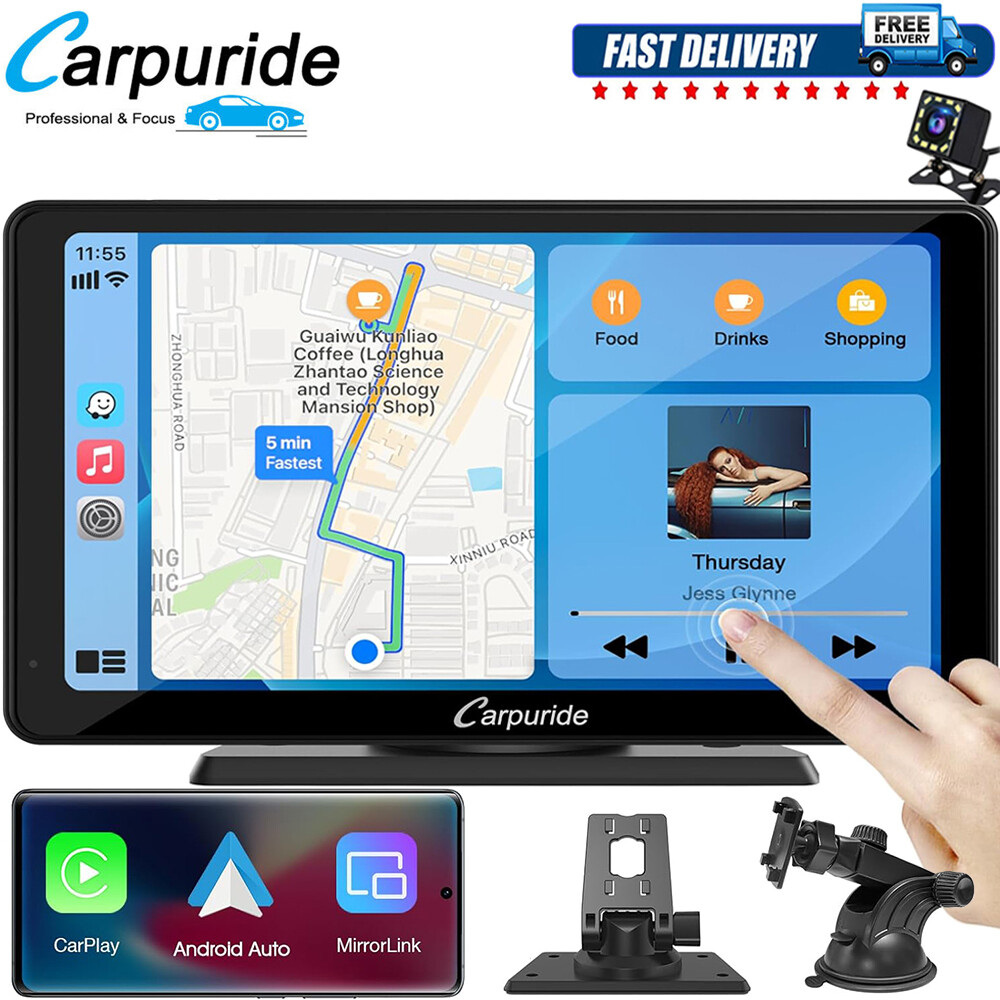 Carpuride C3 Wireless Portable Apple Carplay Car Stereo 7 Inch IPS Touch Screen