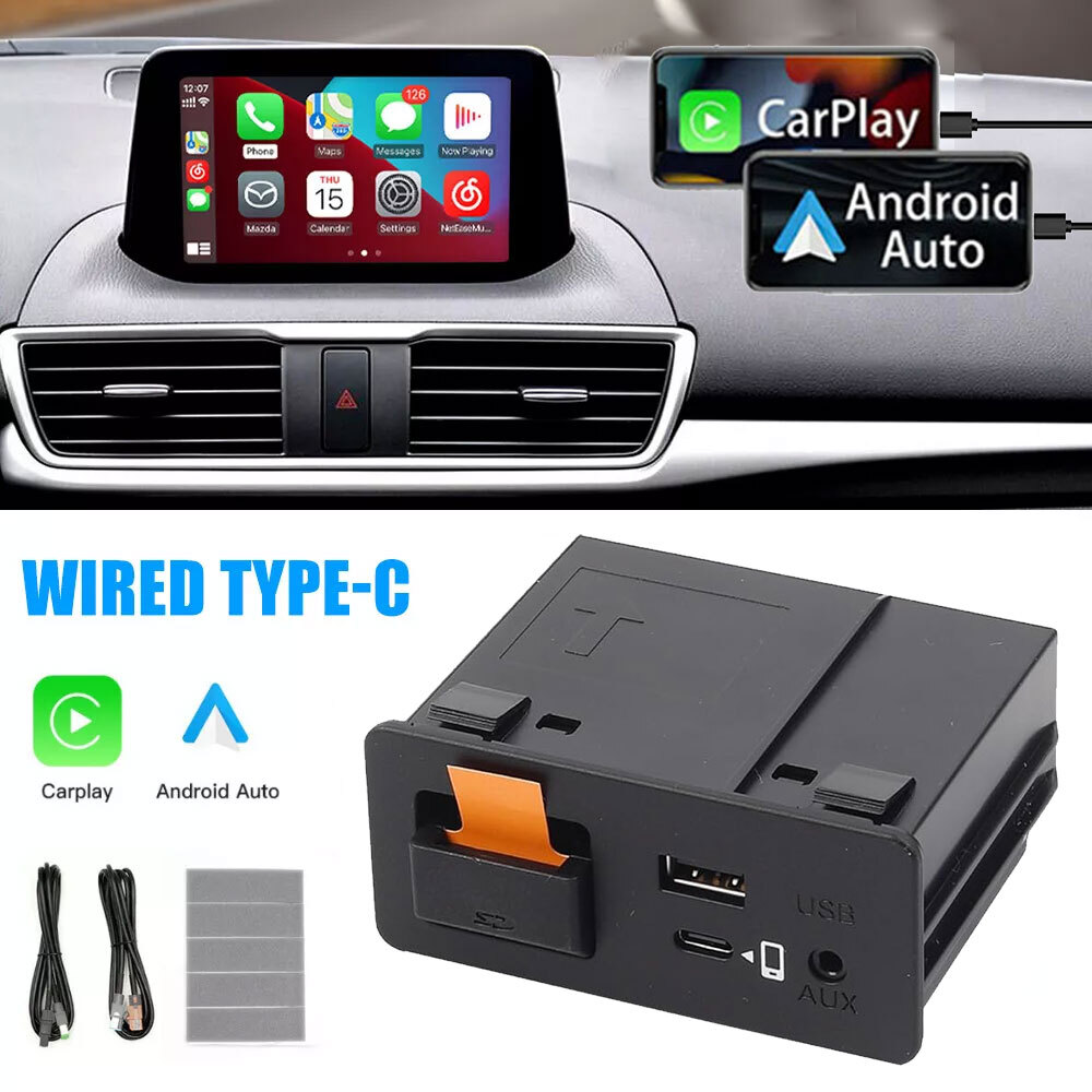 Wired Type-C CarPlay Android Auto Retrofit Kit TK78-66-9U0C For Mazda CX-3 MX-5