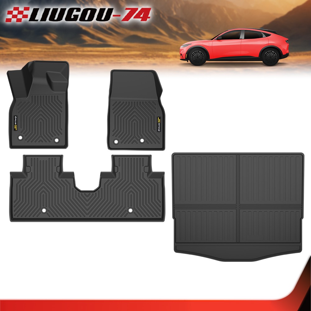 All Weather TPE Floor Mats & Cargo Liner Fit For 2021-2024 Ford Mustang Mach-E