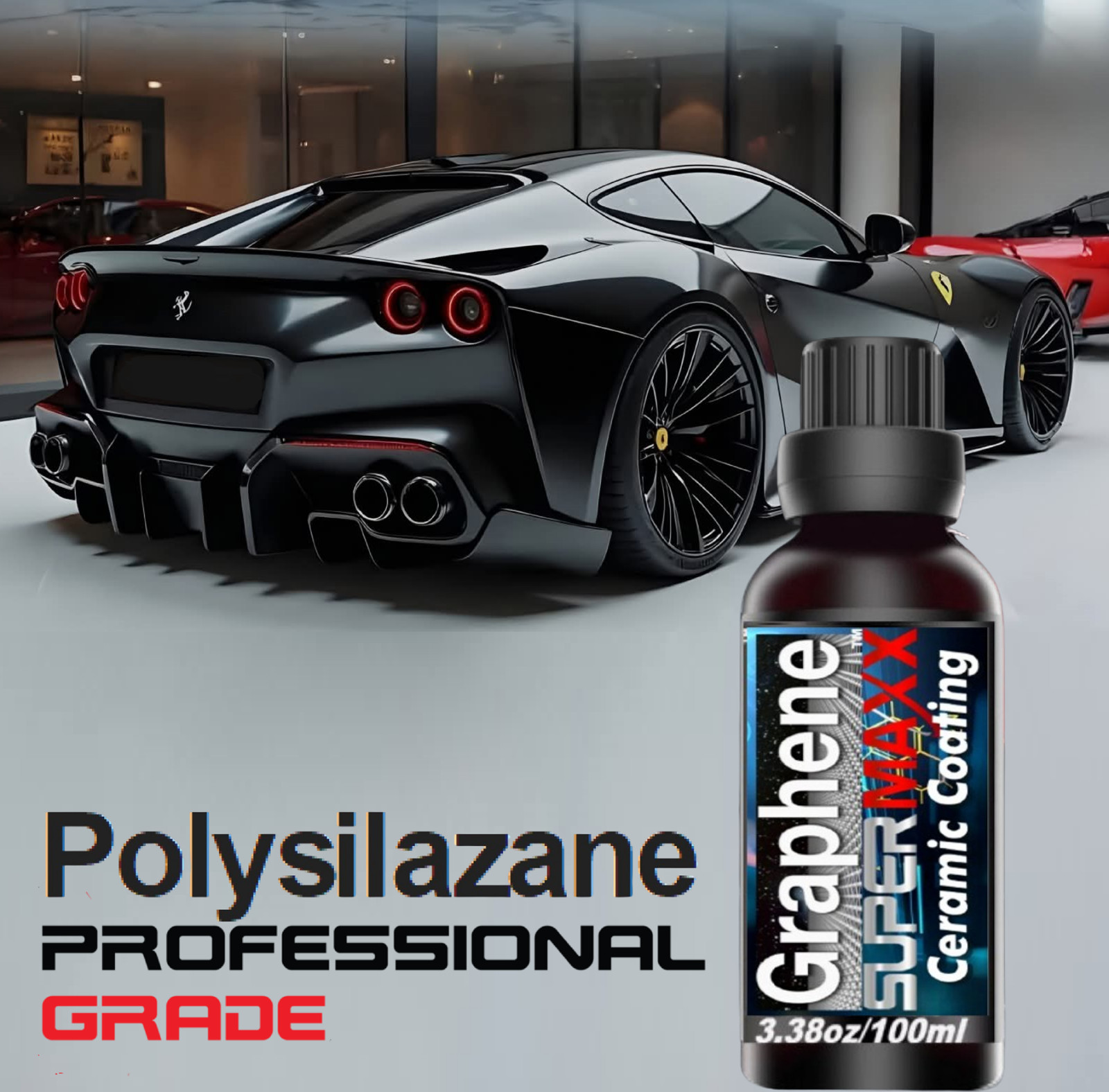CERAMIC CAR COATING 10 YEAR PROFESSIONAL GRADE GRAPHENE 3.38OZ/100ML – KIT