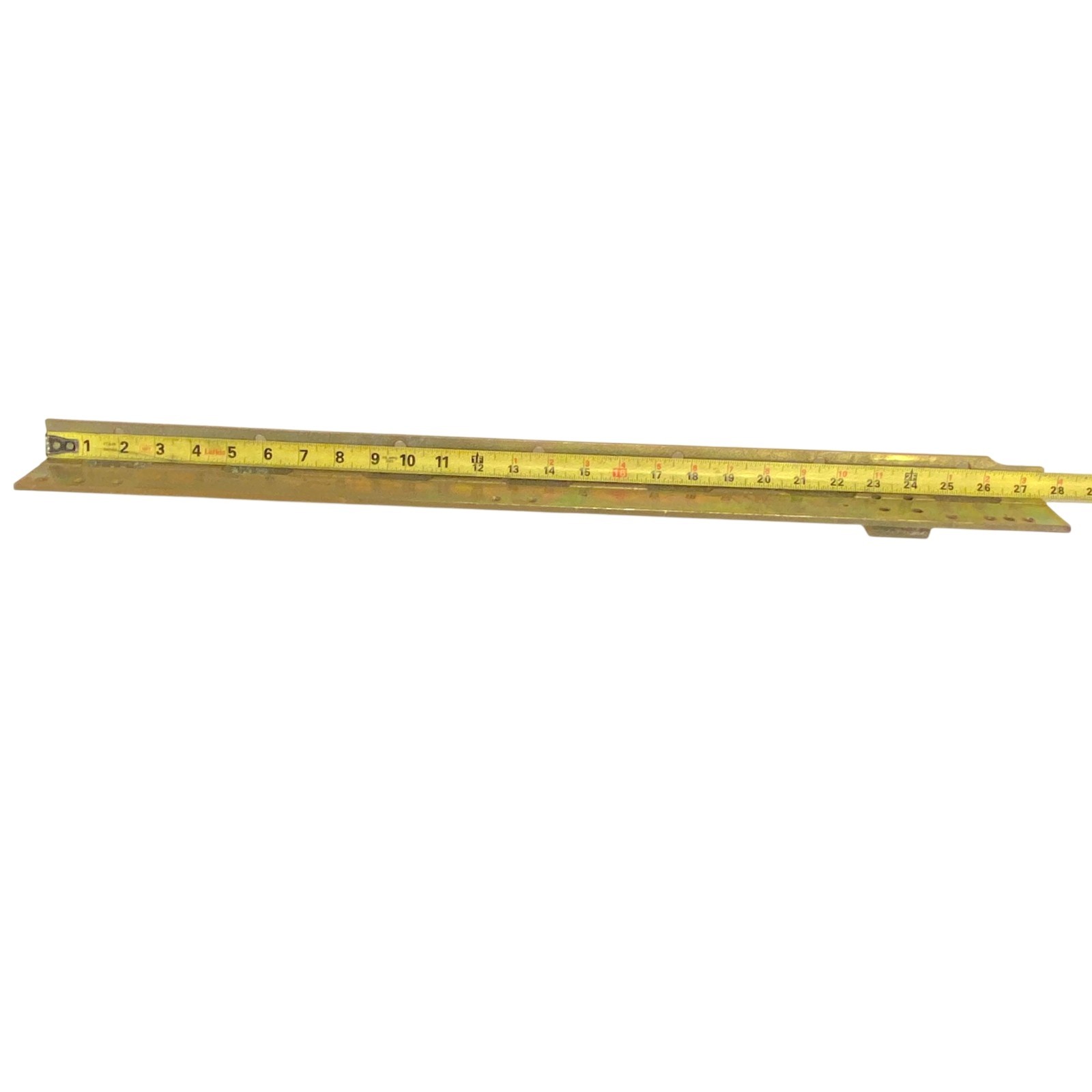 27″ Heavy Duty Steel Slotted Angle Mounting Bracket Rail LH Yellow Zinc Plated