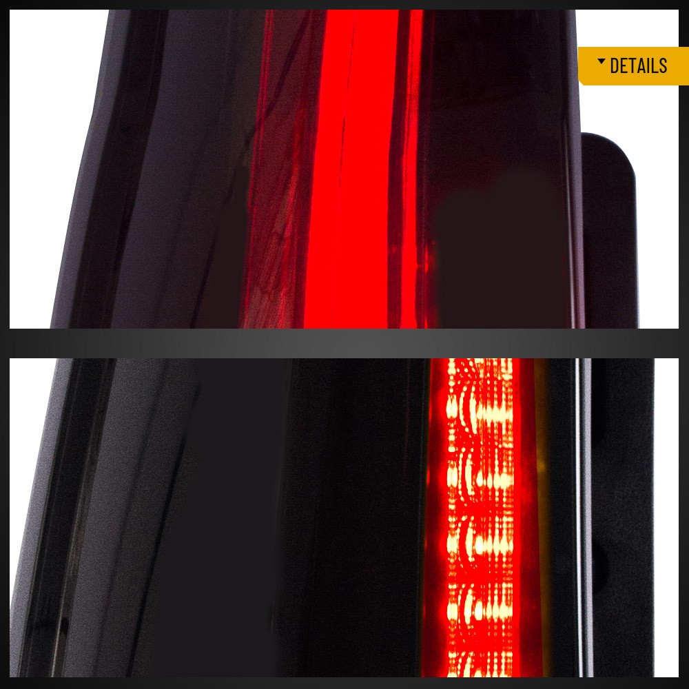 VLAND Smoked LED Tail Lights For Cadillac Escalade 2007-2014 Enhanced Visibility