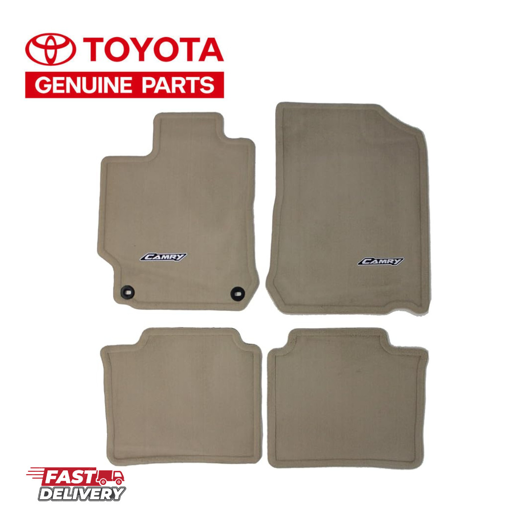 07-11 Toyota Camry OEM Floor Mat Set Carpeted Brown Tan