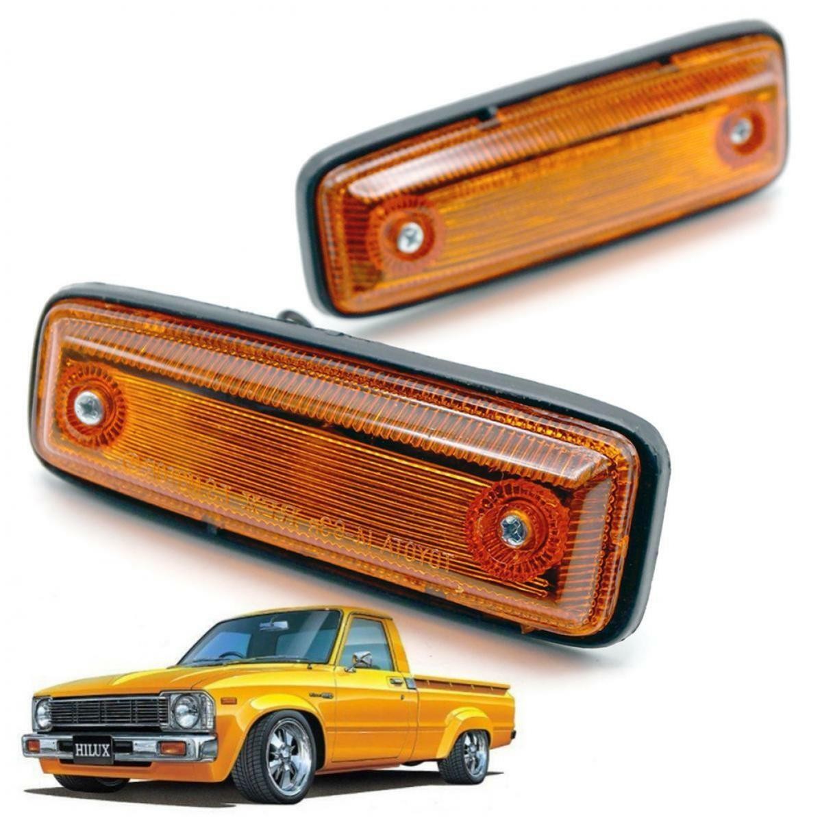 2X Side Marker Light Lamp For Toyota Hilux RN30 RN40 LN40 Pick up 1974 – 1982