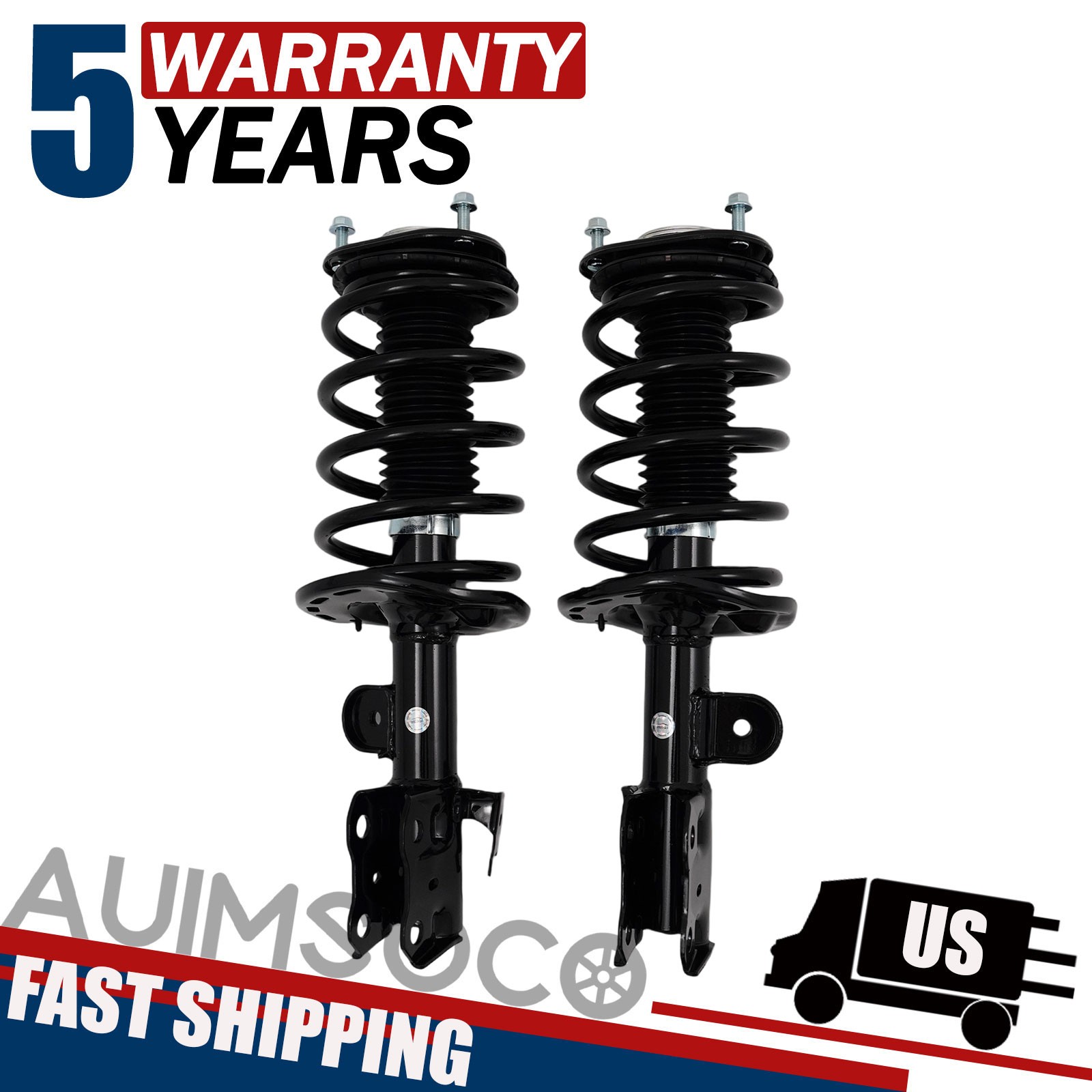 Set(2) Front Complete Struts Assembly For 2010-2015 Toyota Prius 172689 172688