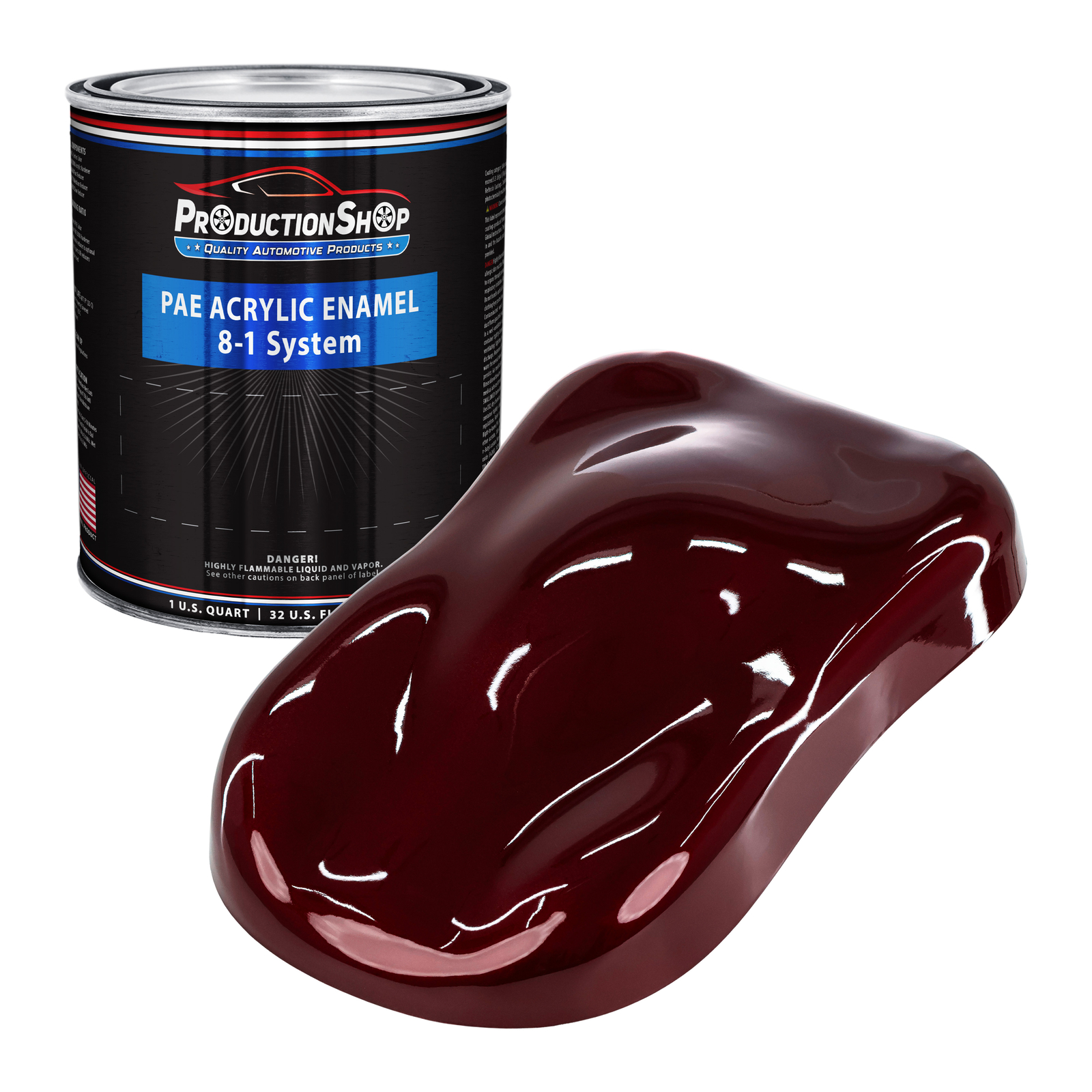 ProductionShop 1 Quart Dark Maroon Metallic Acrylic Enamel Auto Paint