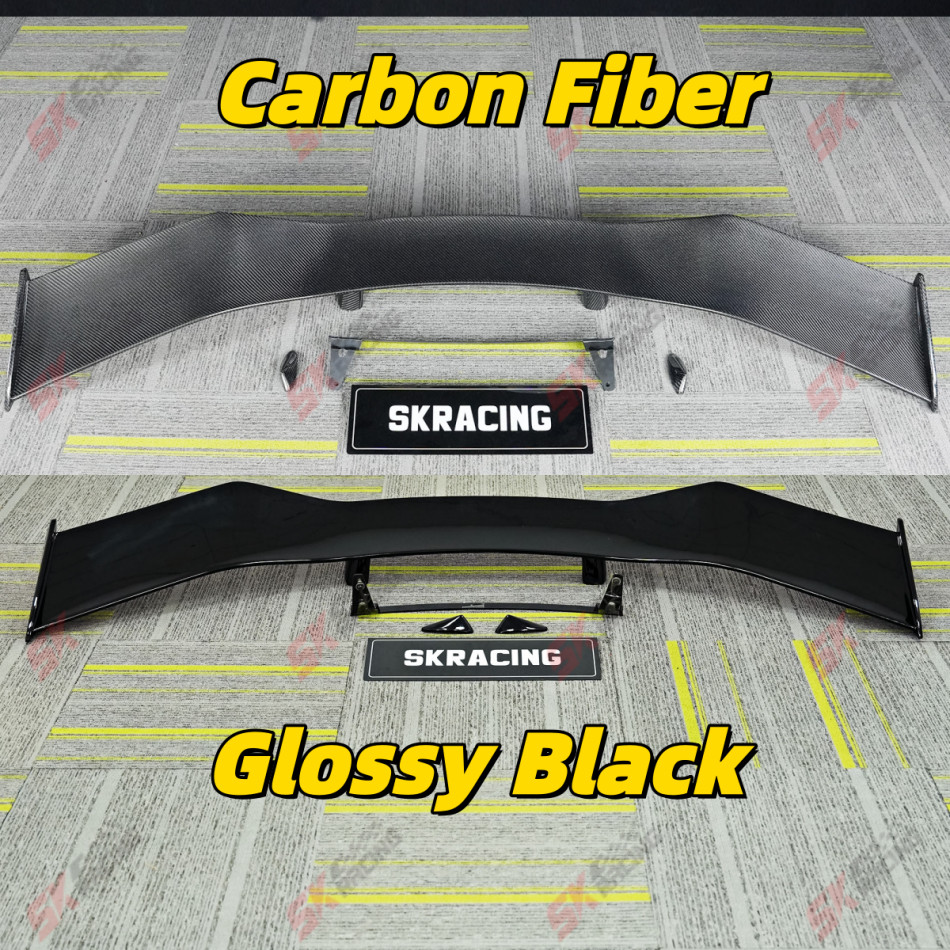 For Chevrolet Corvette C8 Stingray Z51 Unpainted/Carbon Fiber Rear Spoiler Wing