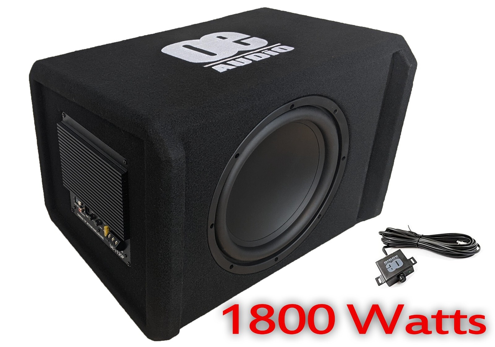 1800 watts 12″ Bass BOX car audio sub amp active amplified NEW UPGRADED BOOM BOX