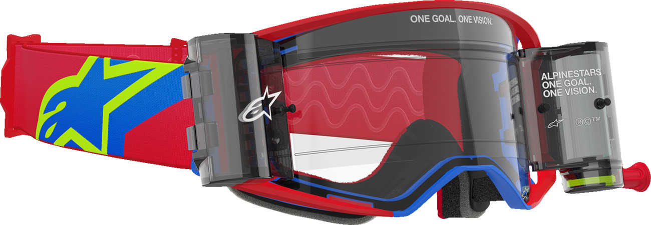 Alpinestars Supertech Roll-Off Goggle Corp Red/Blue Clear Lens