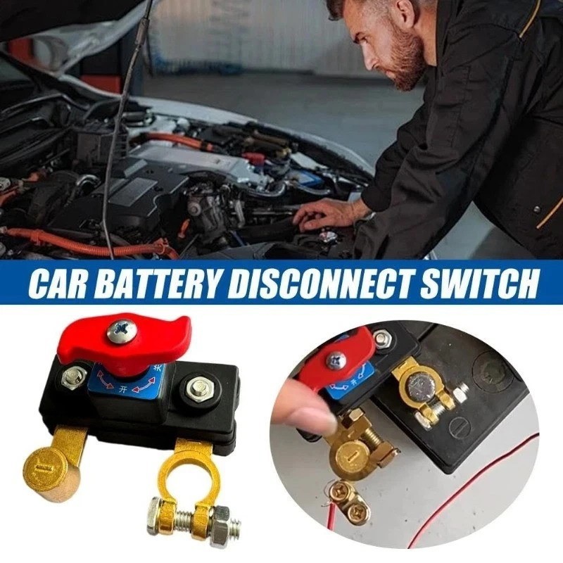 2 Pcs Universal Battery Disconnect Switch 12V / 24V Cut Off Isolator for Cars RV