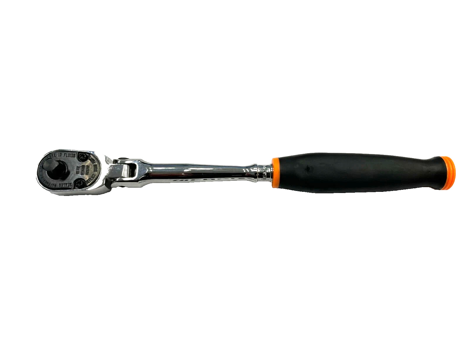 Snap-on ORANGE 1/4″ Drive Long Flex Head Soft Grip Ratchet THLF72O NEW USA