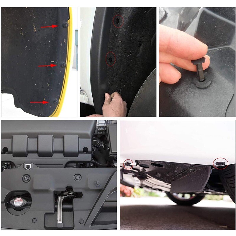 200PCS Bumper Retainer Clips Auto Car Plastic Push Rivets Fastener Fender
