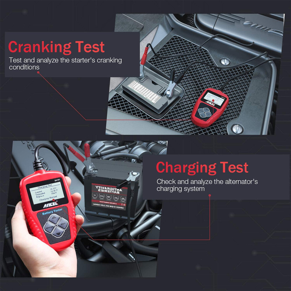 ANCEL BA101 12V Car Auto Load Battery Tester Tool Digital Analyzer 100-2000 CCA
