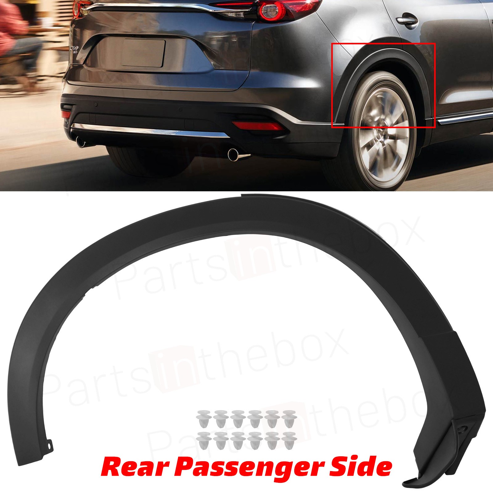 For Mazda CX-9 2016-2023 Rear Passenger Right Side Fender Flare Wheel Arch Trim