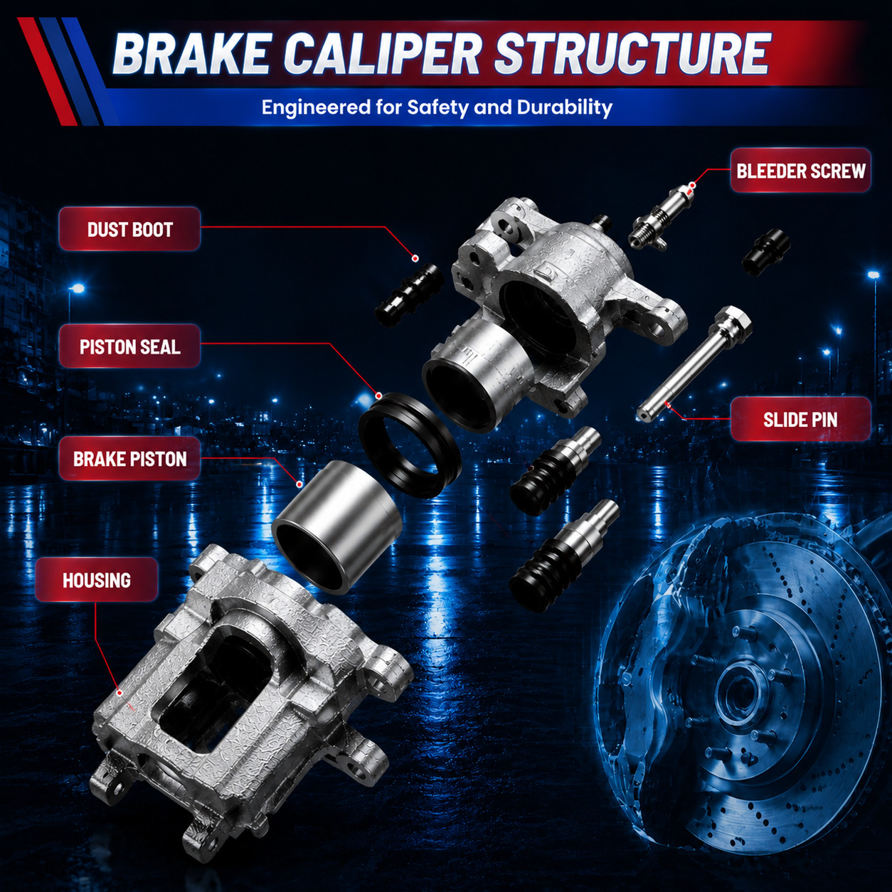Kit(2) Front Brake Calipers & Bracket For 07-16 Honda CR-V Odyssey Acura RDX AWD