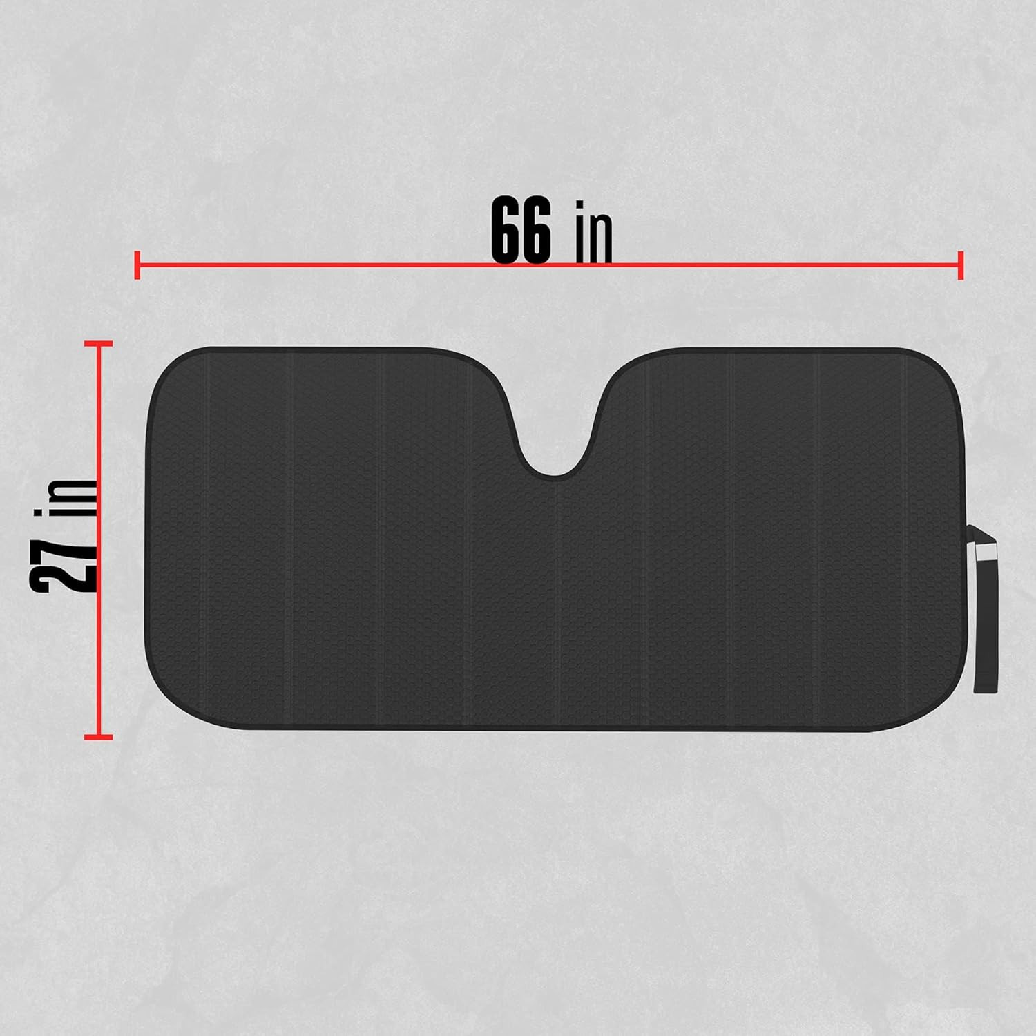 Motor Trend Auto Sun Shade – BLACK Jumbo Windshield Front Window Protection