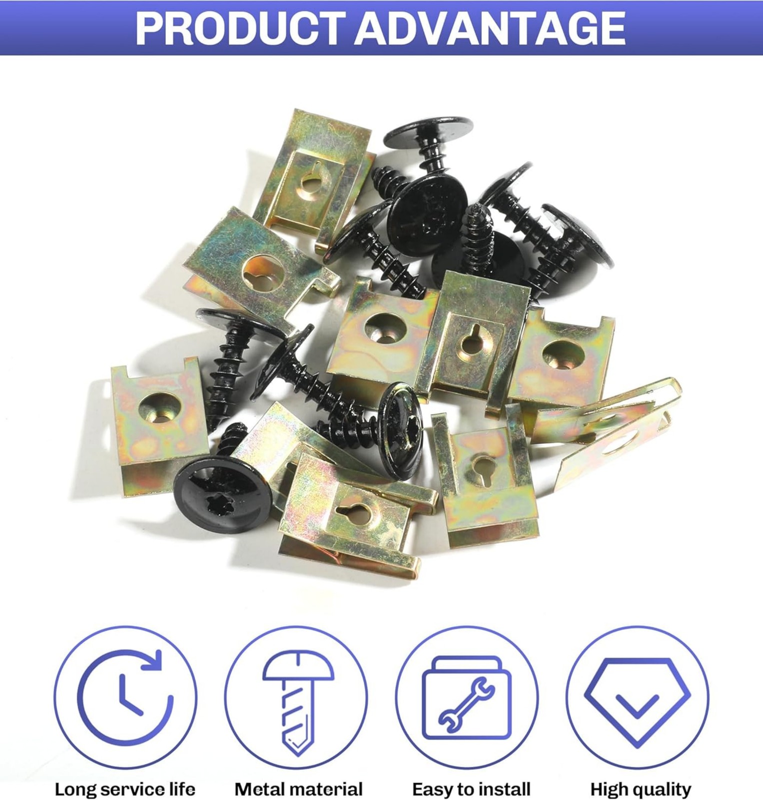 20Pcs Anti Loose Auto Hardware N90974701 Fit Audi VW All Body Panel Fasteners