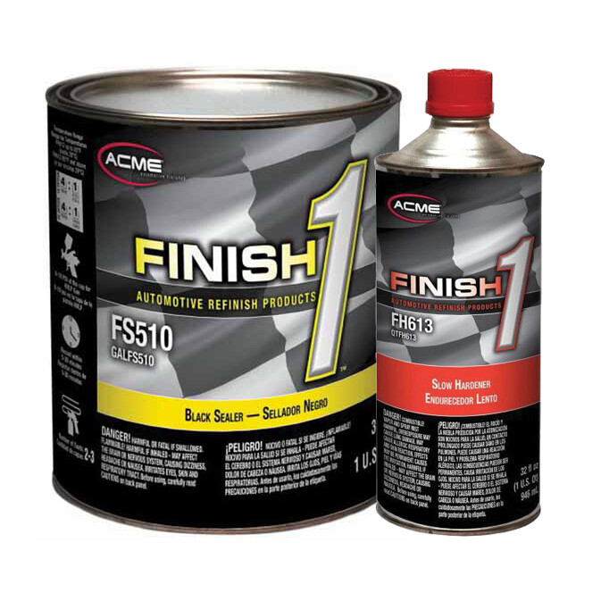 Sherwin-Williams Finish 1 4.1 VOC Black Enamel Sealer Undercoat Slow Gallon Kit