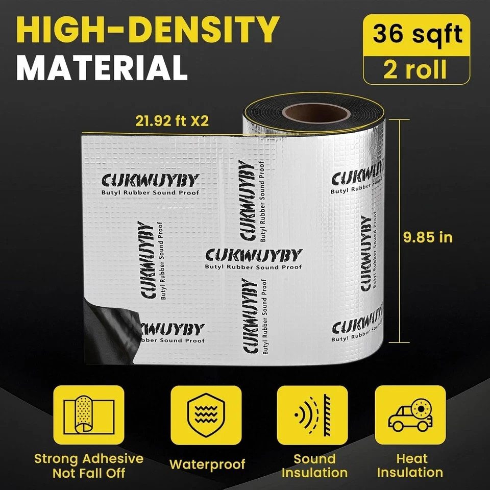 KILMAT 80 mil 36 sqft Car Sound Deadening Mat Butyl Automotive Sound Deadener Au