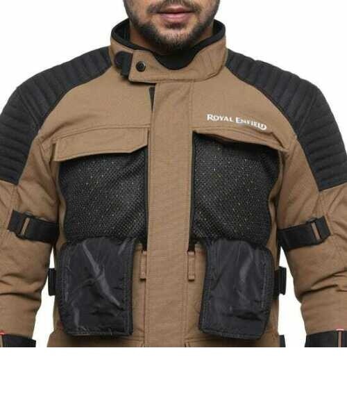 Royal Enfield “All Season NIRVIK Riding Brown JACKET with Free Duffle Bag”