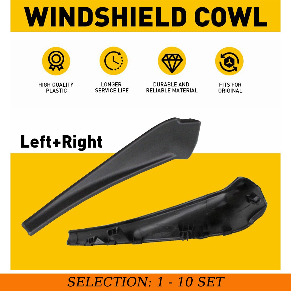 Fit Nissan Rogue 2014-2020 Wiper Cowl Extension Trim Front Windshield LH RH 2-20
