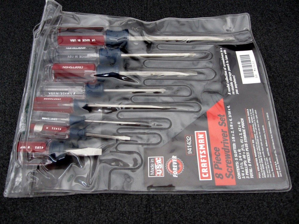 Vintage NOS Craftsman 8pc Phillips Slotted Screwdriver Set 41432 USA