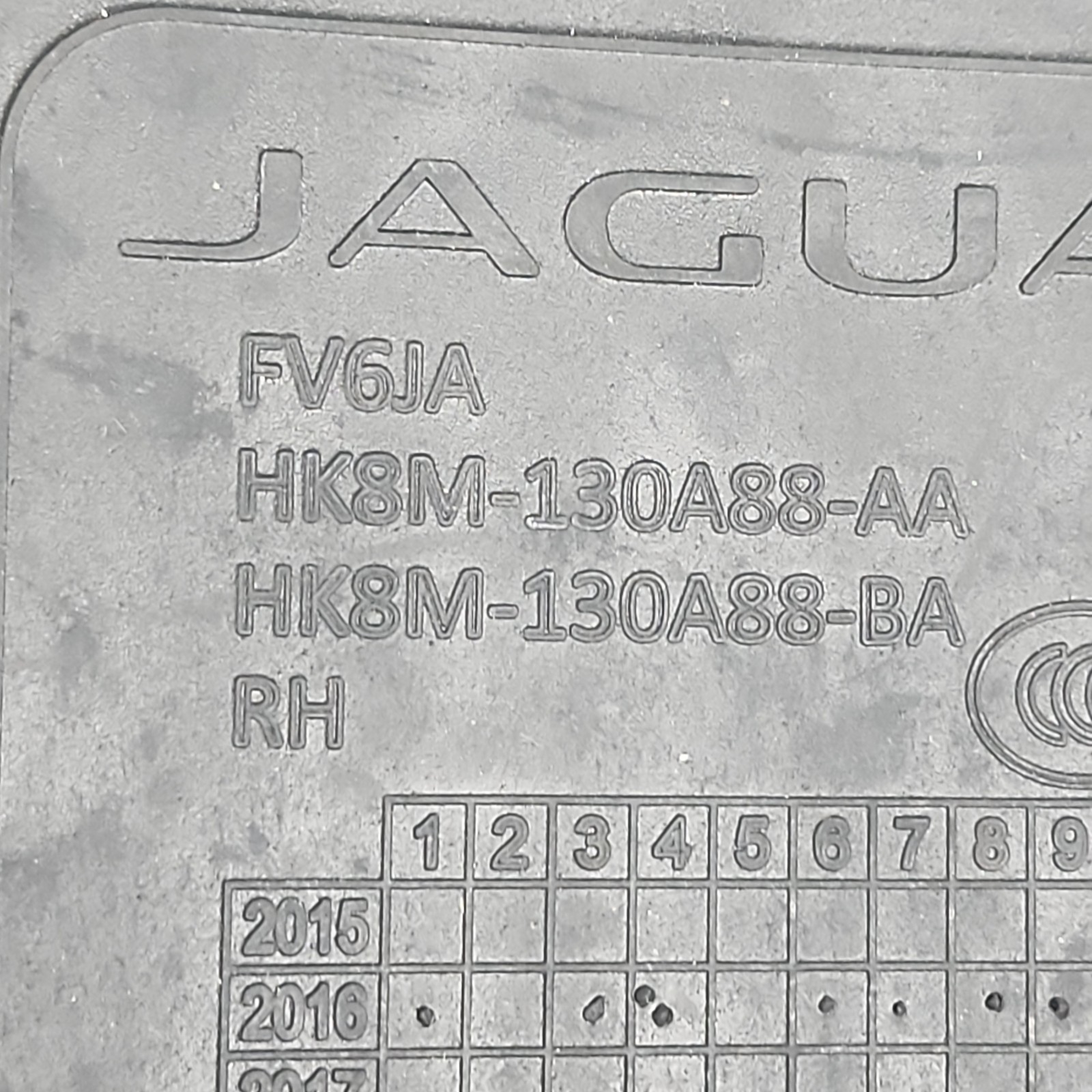 2017-2022 Jaguar F-Pace OEM Floor Mat Set HK8M130A88AA HK8M130A88BA