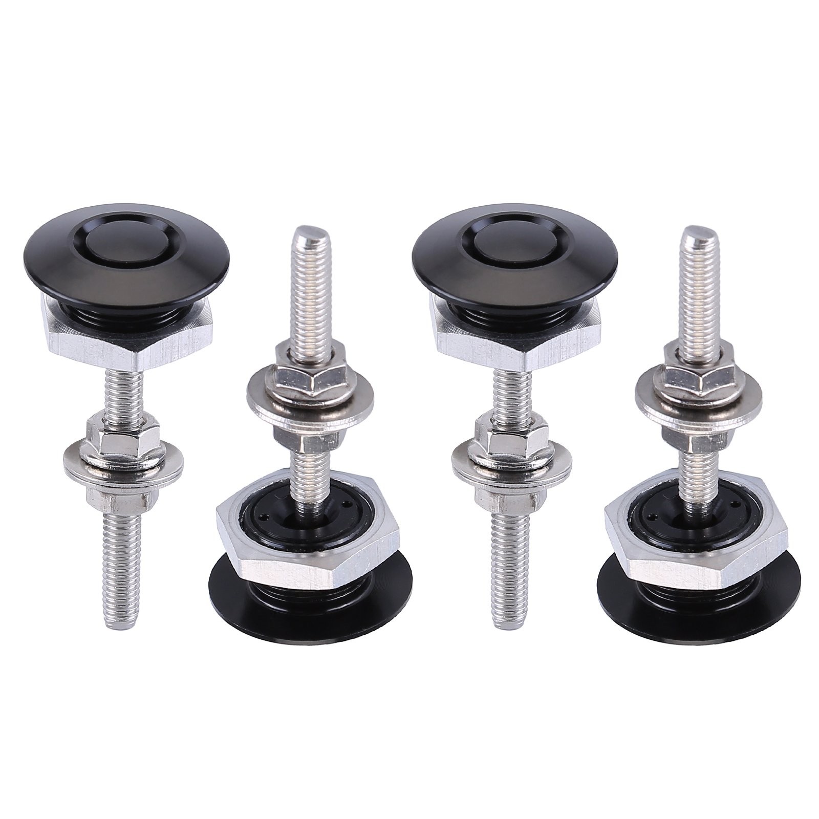 4Pcs Push Button Quick Release Hood Pins Bonnet Lock Clip Latch Bumper Universal