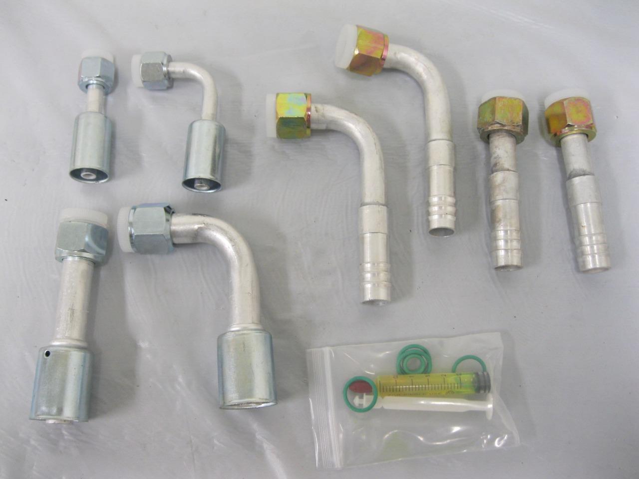 Aluminum 4 Port Air Conditioning AC Heater Hose Firewall Bulkhead w Fitting Kit