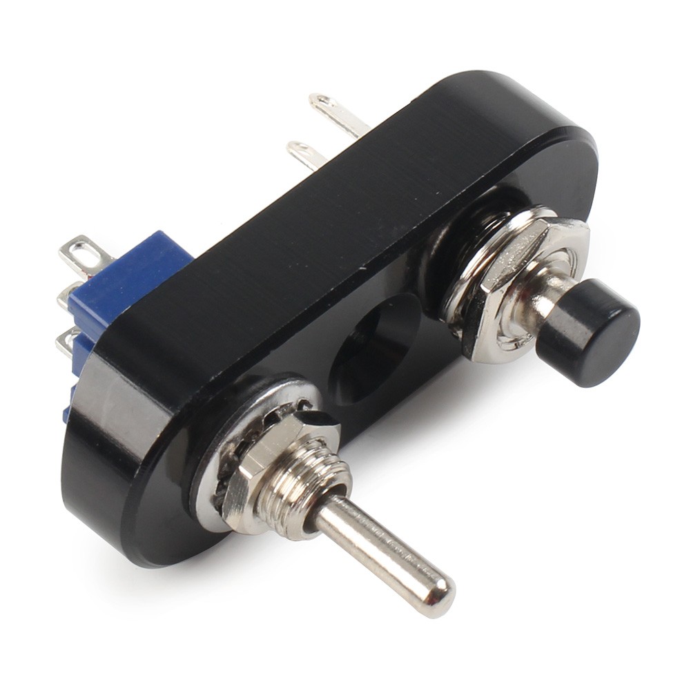 7/8″ Handlebar Mini Dual Toggle Switch Push Button For Horn Headlight ON-OFF
