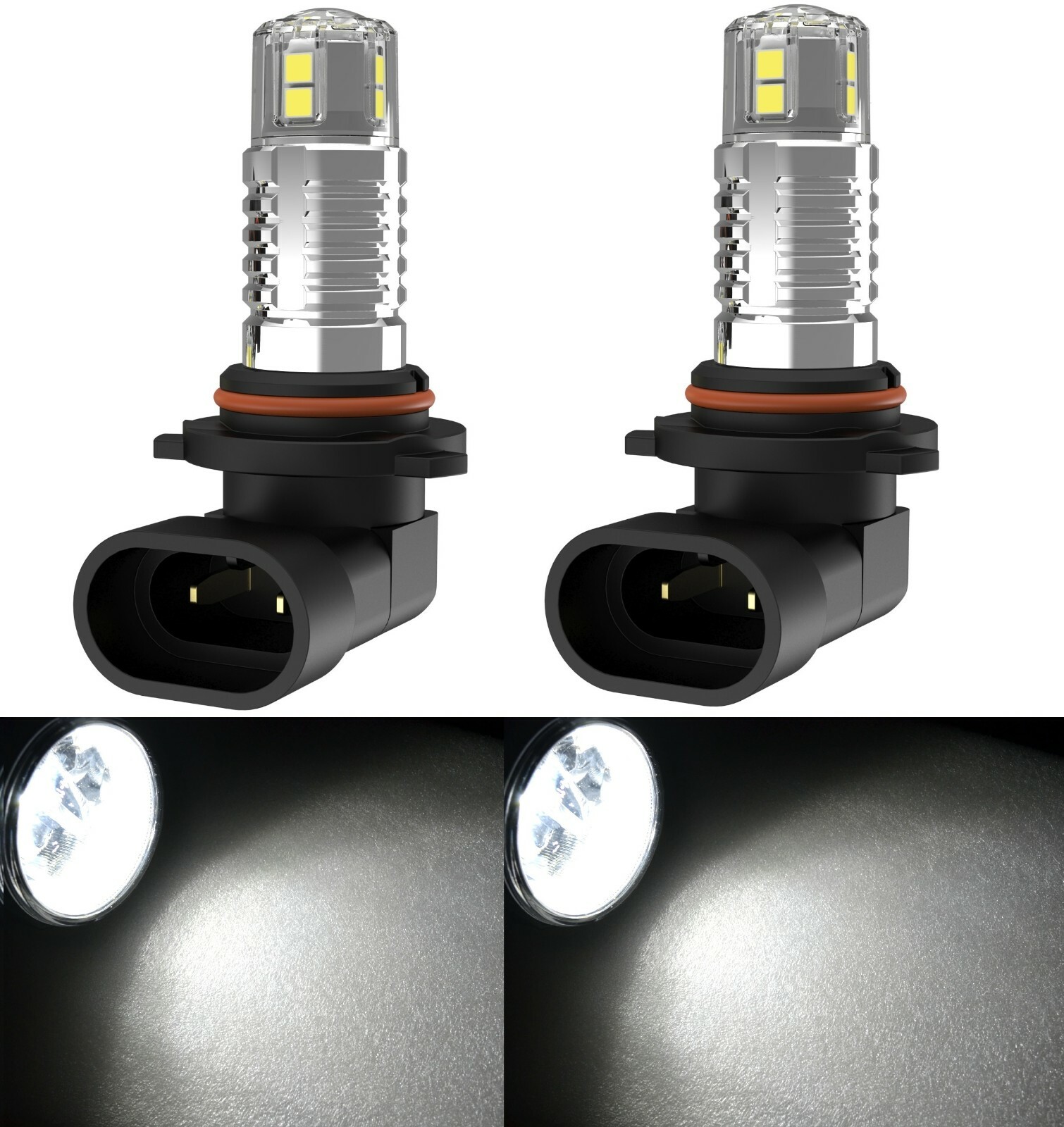 LED 20W 9005 HB3 White 4300K Two Bulbs Headlight High Beam Replacement Stock Fit