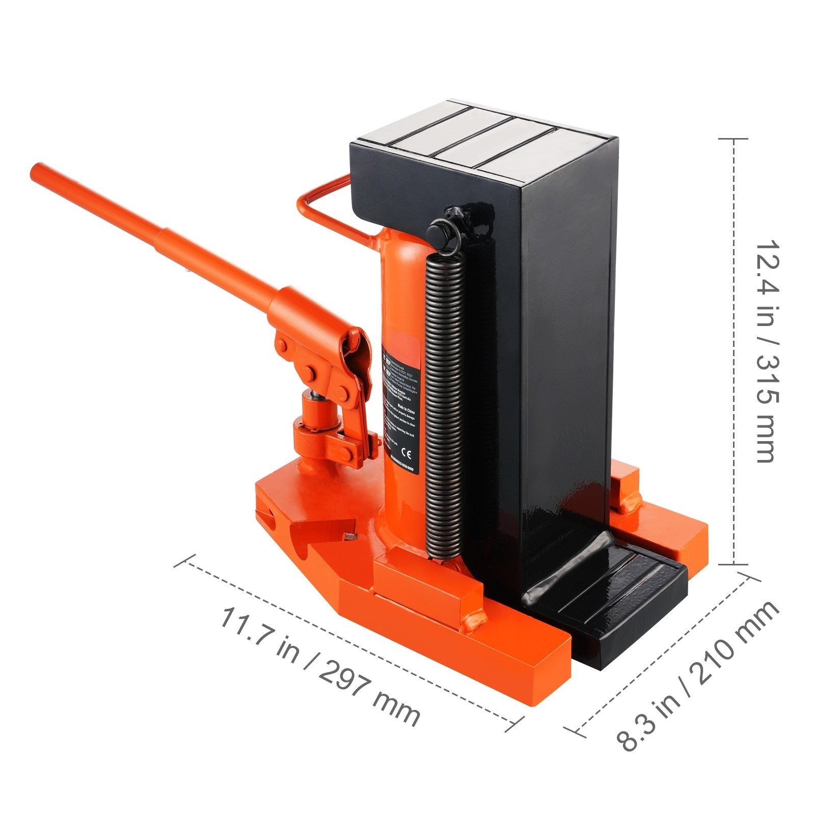 VEVOR Hydraulic Machine Toe Jack Lift Lifting Capacity 10 Ton Toe 20 Ton Top