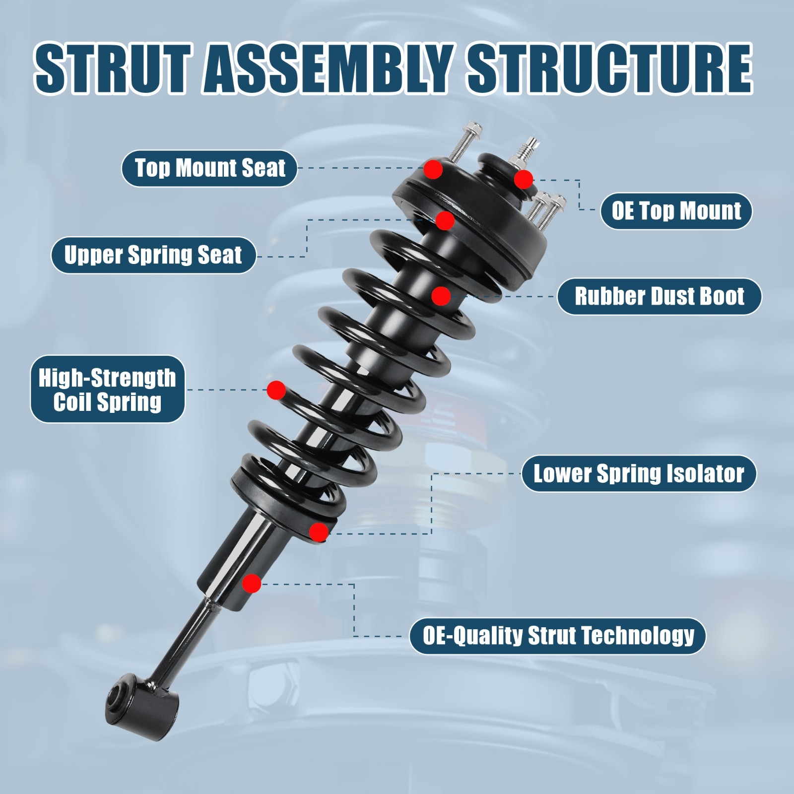 1PC Front Quick Struts for 2006-2010 Ford Explorer Mercury Mountaineer