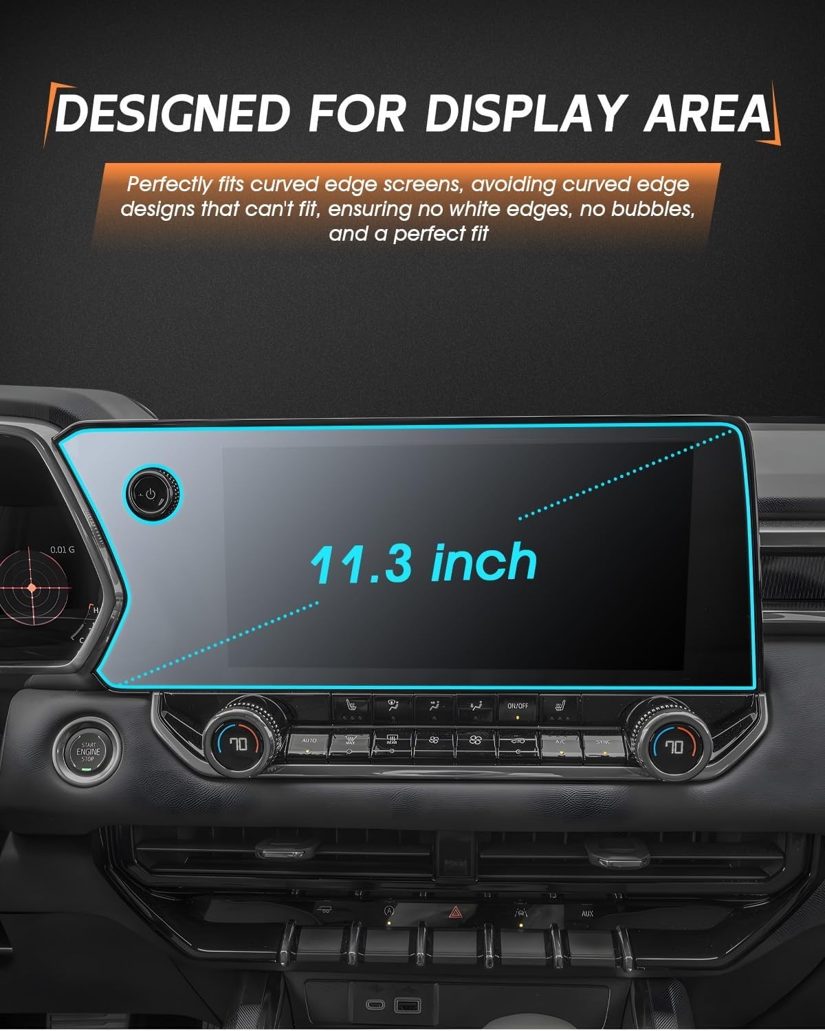 For 2023-2025 2026 Chevrolet Colorado Screen Protector – 11.3 Inch Matte anti Gl