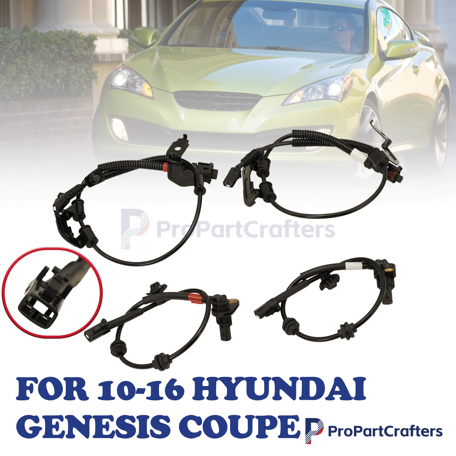 NEW Left Right Rear Front Wheel ABS Speed Sensor For 10-16 Hyundai Genesis Coupe